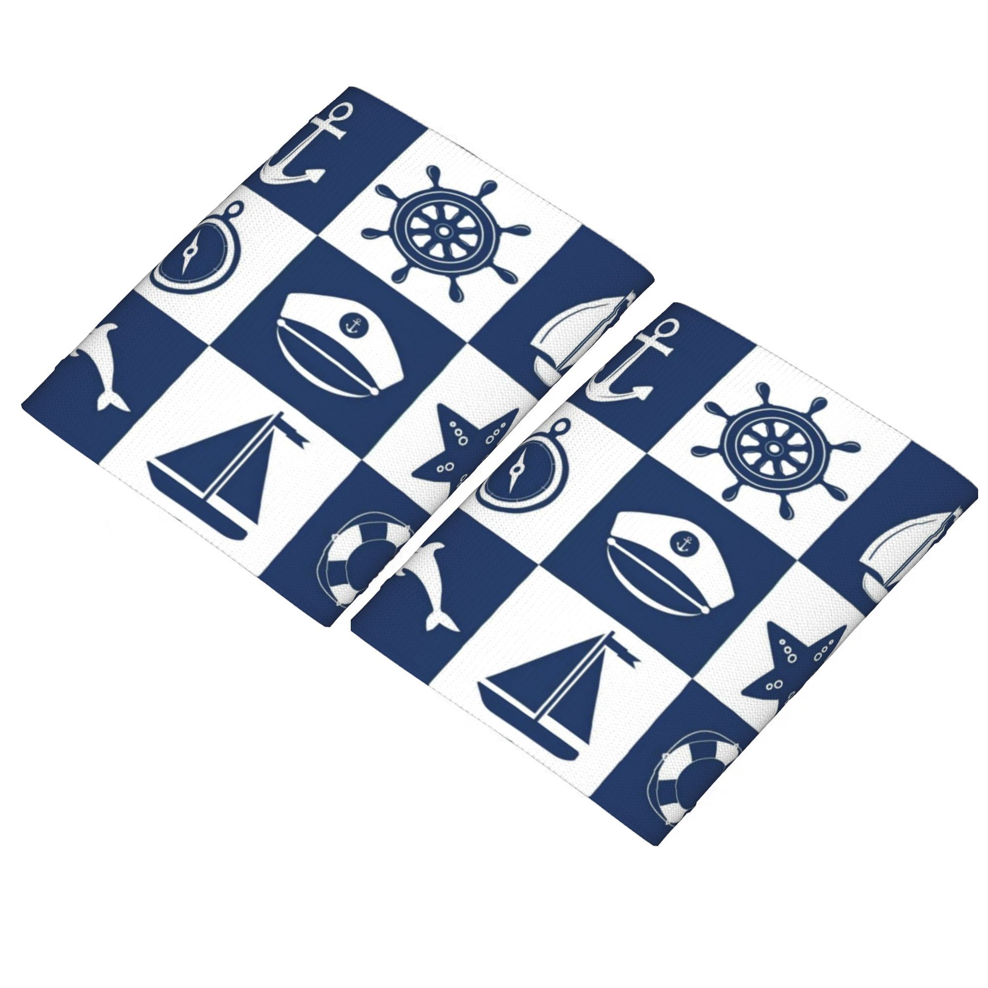 Nautical Anchor Print Sports Wristbands, Unisex